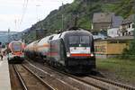 VIAS 406 und MRCE/Ecco Rail ES 64 U2-009/ 182 509-0 Kaub am Rhein 13.09.2013 