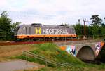 Es geht wieder los es herrscht wieder Betrieb in Padborg...Hectorrail 241.001-5 hier auf Rangierfahrt in die Abstellung. Padborg 04.08.2014