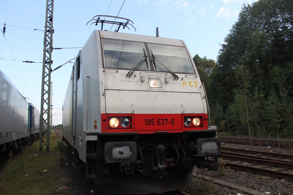  PCT(Railpool) 185 637-6 am 21.09.2011 in Hamburg Harburg.