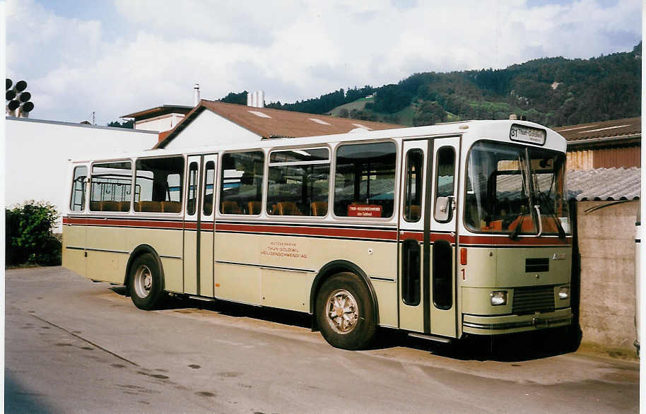 (032'125) - ATGH Heiligenschwendi - Nr. 1 - FBW/R&J am 17. Juni 1999 in Thun, Garage STI