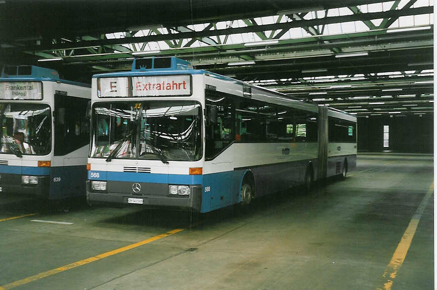 (032'436) - VBZ Zrich - Nr. 568/ZH 540'568 - Mercedes am 26. Juni 1999 in Zrich, Garage Hardau