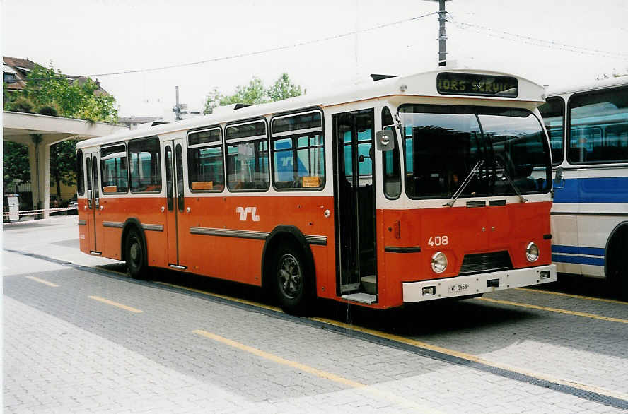 (033'806) - TL Lausanne - Nr. 408/VD 1558 - FBW/Hess am 7. Juli 1999 in Lausanne, Dpt Borde