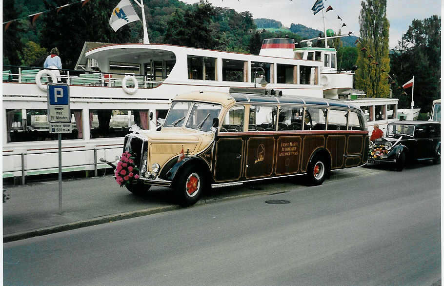 (037'211) - Marti, Kallnach - Nr. 40/BE 3490 - Saurer/Lauber am 2. Oktober 1999 bei der Schifflndte Thun