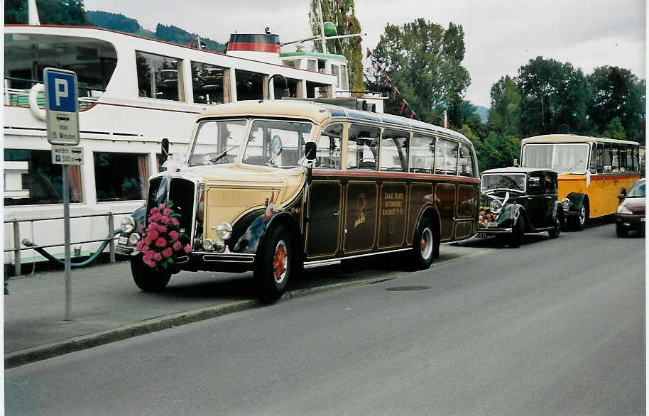 (037'214) - Marti, Kallnach - Nr. 40/BE 3490 - Saurer/Lauber am 2. Oktober 1999 bei der Schifflndte Thun