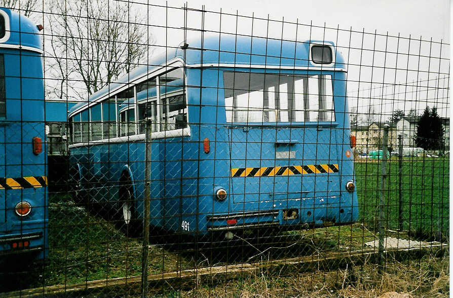 (039'916) - VBZ Zrich - Nr. 491 - FBW/Tscher (ex Nr. 336) am 18. Mrz 2000 in Herzogenbuchsee, Heiniger