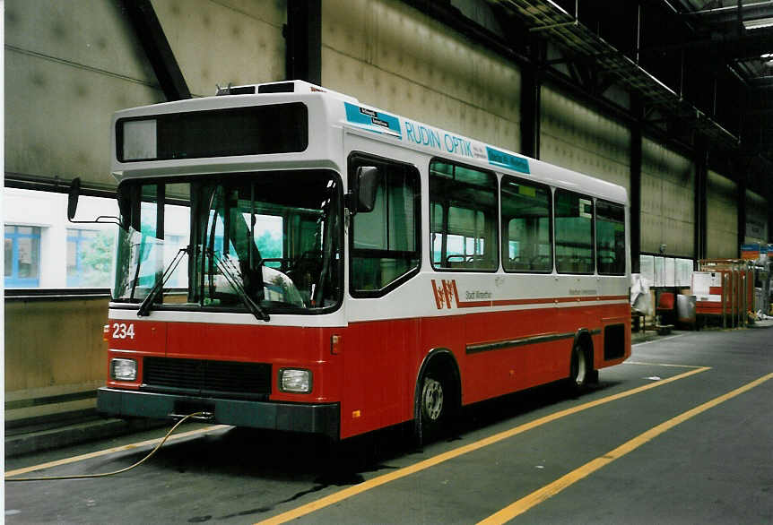 (048'521) - WV Winterthur - Nr. 234/ZH 594'234 - MAN/Hess am 18. Juli 2001 in Winterthur, Depot Grzefeld