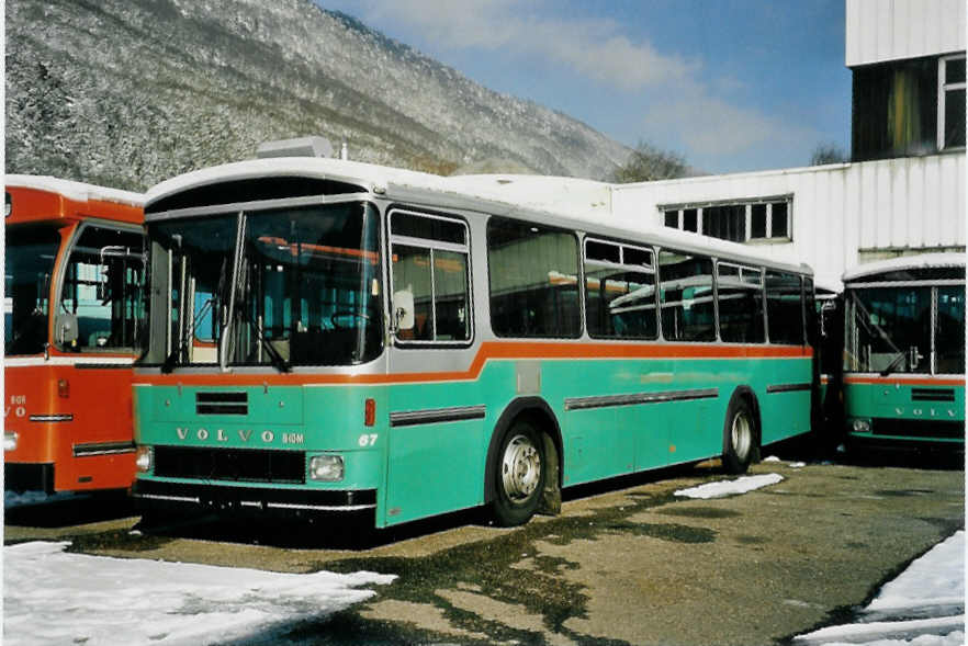 (058'705) - GFM Fribourg - Nr. 67 - Volvo/Hess am 1. Februar 2003 in Biel, BTR