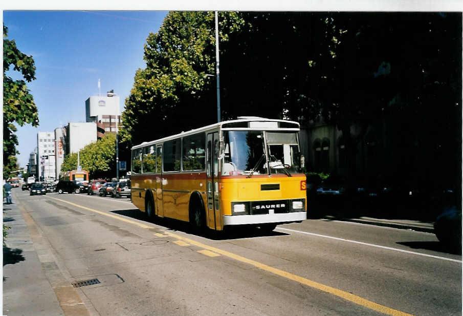 (063'218) - Sulser, Wohlen - AG 174'803 - Saurer/Tscher (ex Recovery, Regensdorf; ex Heim, Flums) am 3. September 2003 in Aarau, Bahnhofstrasse