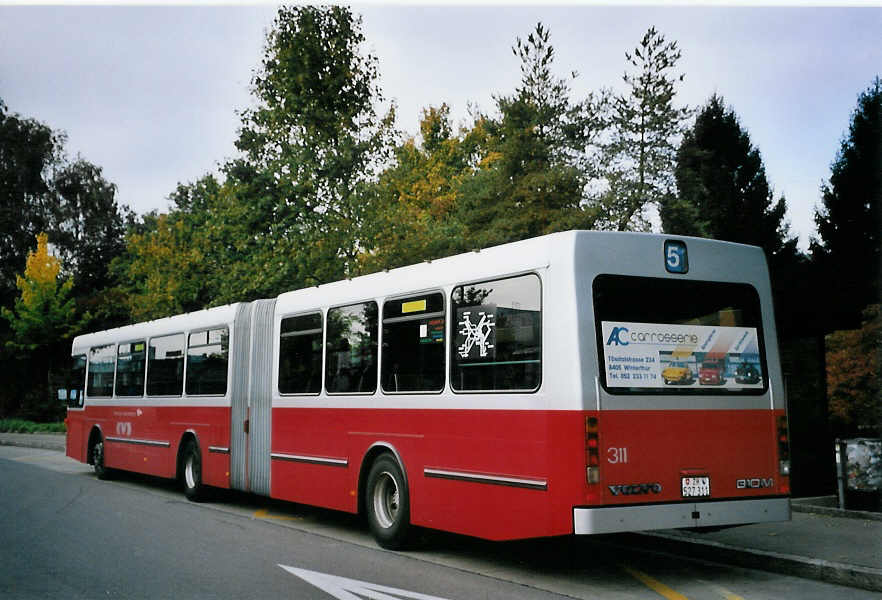 (064'123) - WV Winterthur - Nr. 311/ZH 527'311 - Volvo/Hess am 15. Oktober 2003 in Winterthur, Technorama
