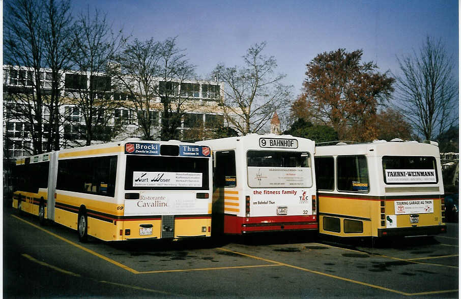 (064'435) - STI Thun - Nr. 69/BE 456'869 - MAN am 10. Dezember 2003 bei der Schifflndte Thun