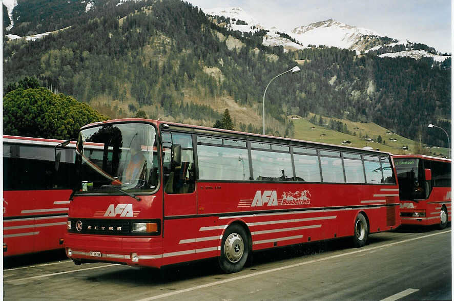 (065'636) - AFA Adelboden - Nr. 9/BE 26'709 - Setra am 22. Februar 2004 beim Bahnhof Frutigen