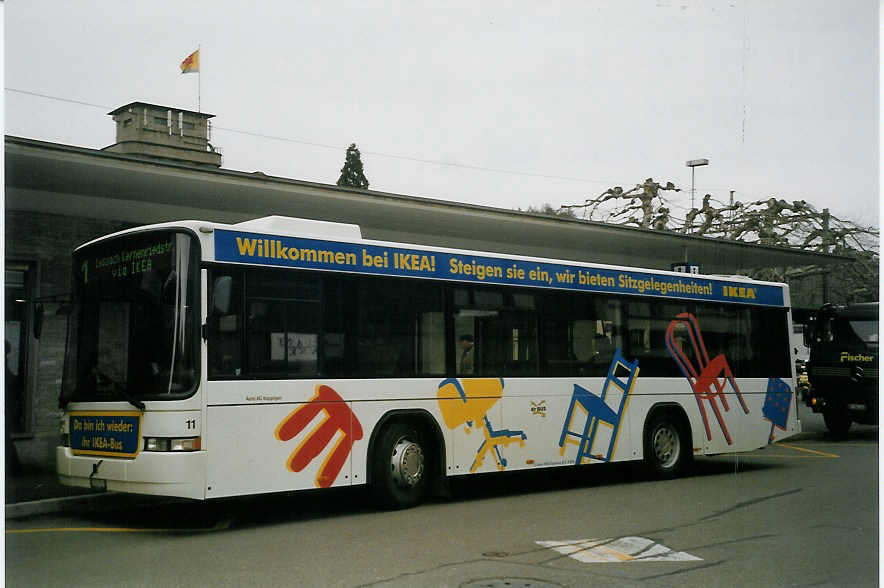 (066'534) - AAGK Koppigen - Nr. 11/BE 567'511 - Volvo/Hess am 19. April 2004 beim Bahnhof Burgdorf