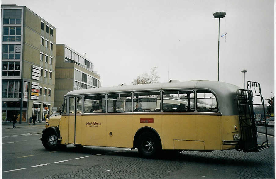 (073'113) - Burri, Teuffenthal - BE 178 U - Saurer/R&J am 12. Dezember 2004 beim Bahnhof Thun