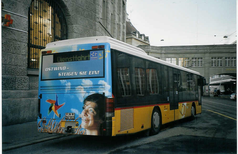 (073'803) - PostAuto St. Gallen-Appenzell - SG 267'013 - Setra (ex P 25'802) am 8. Januar 2005 beim Bahnhof St. Gallen