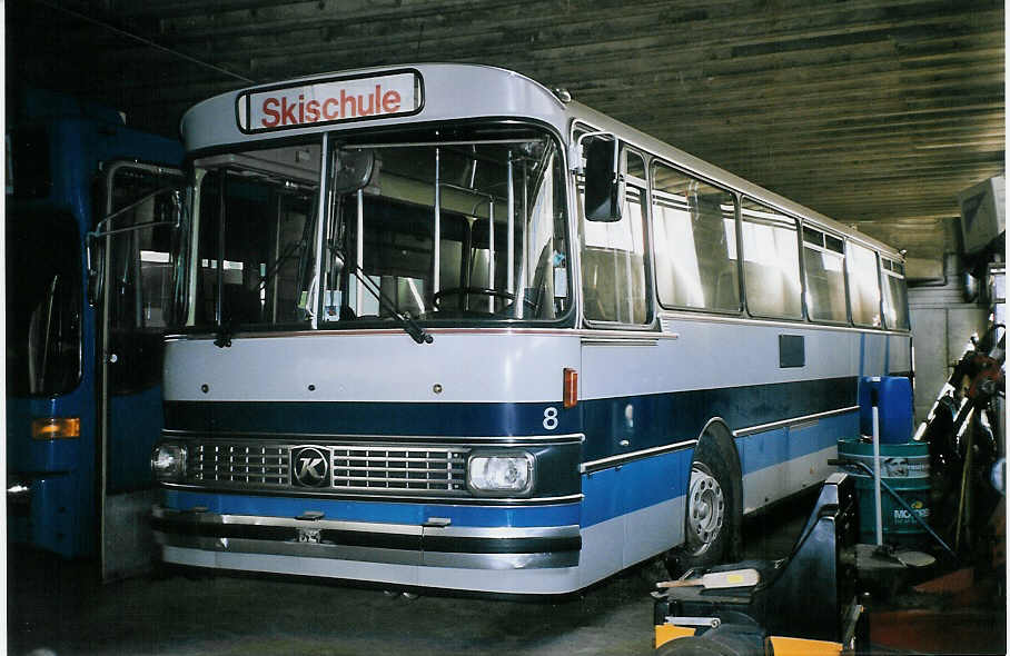 (075'924) - AFA Adelboden - Nr. 8 - Setra (ex TPYG Yverdon Nr. 2) am 3. April 2005 im Autobahnhof Adelboden