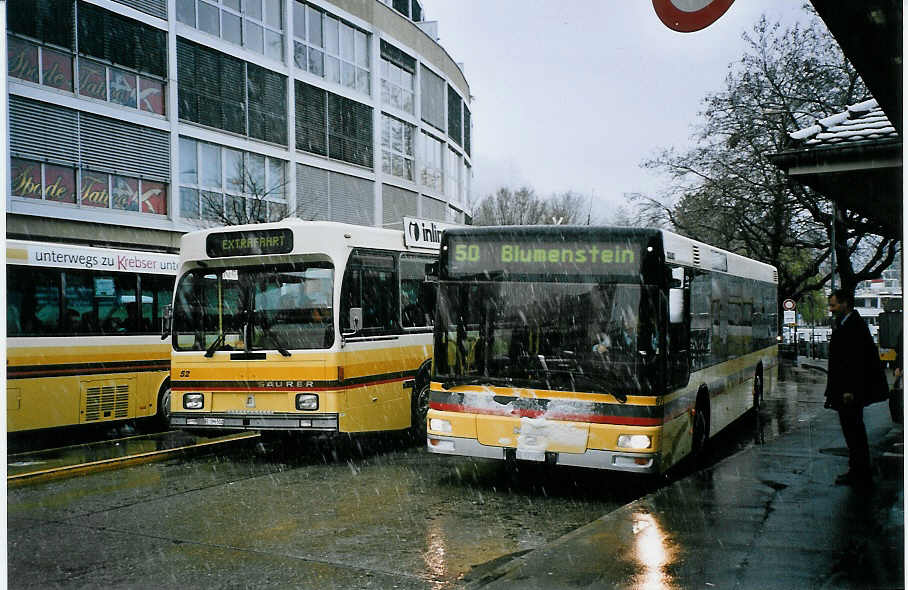 (075'933) - STI Thun - Nr. 97/BE 577'097 - MAN am 9. April 2005 beim Bahnhof Thun