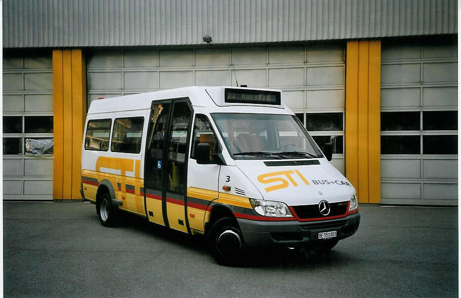 (076'119) - STI Thun - Nr. 3/BE 551'003 - Mercedes am 13. April 2005 in Thun, Garage