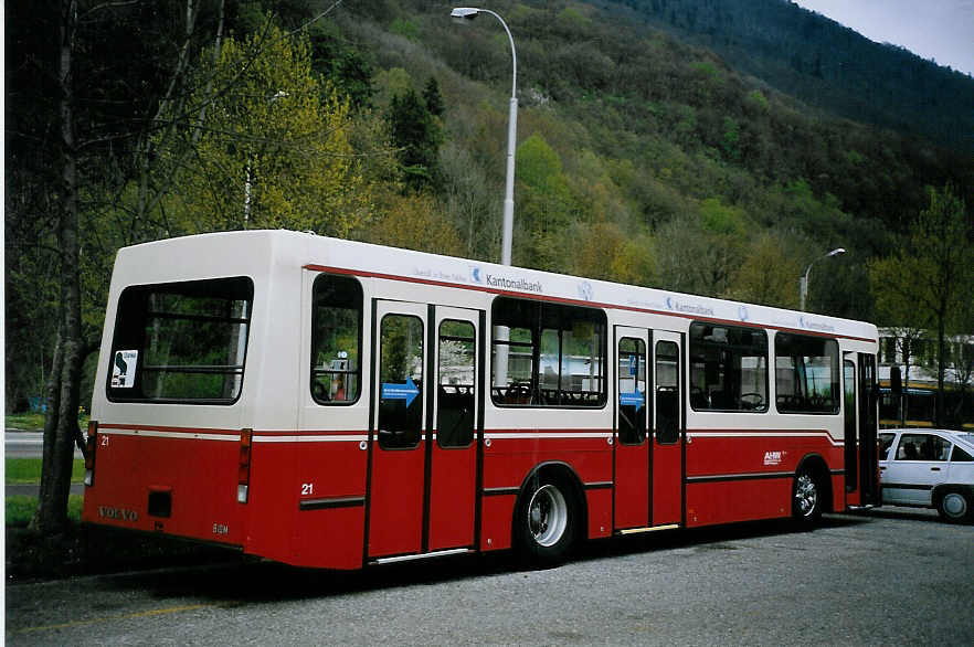 (076'320) - AHW Horgen - Nr. 21 - Volvo/Hess (ex Nr. 10) am 23. April 2005 in Biel, BTR