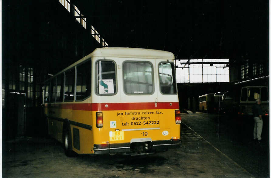 (078'820) - FRAM Drachten - Nr. 19/BN-NF-61 - Saurer/Tscher (ex Karlen, Stalden Nr. 4; ex P 24'240) am 21. Juli 2005 in Drachten, Autobusmuseum