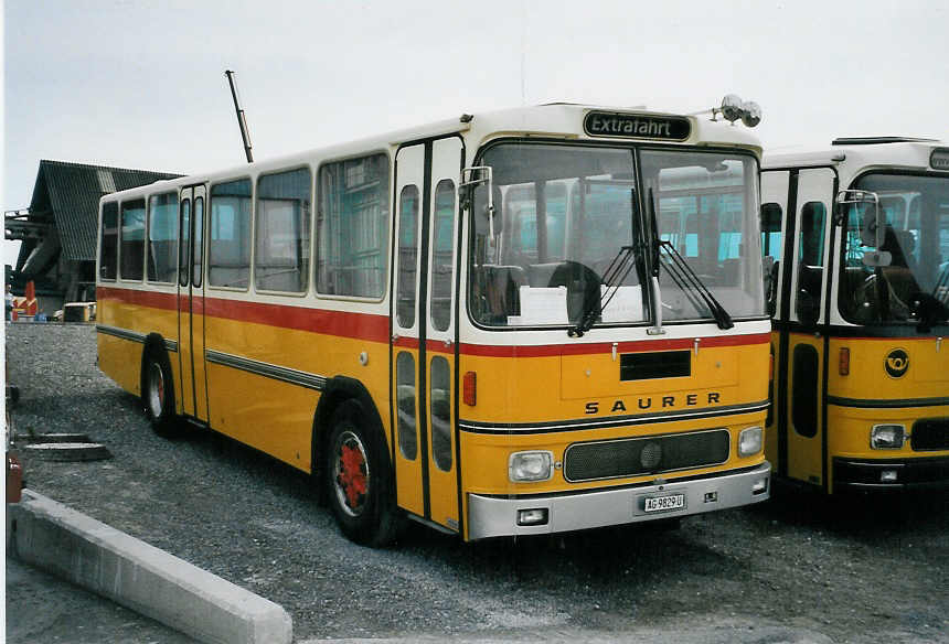 (079'817) - Mder, Boppelsen - AG 9829 U - Saurer/Hess (ex Marchetti, Airolo) am 27. August 2005 in Niederbipp, Saurertreffen