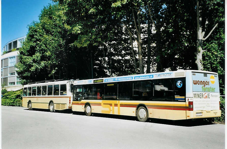 (080'210) - STI Thun - Nr. 91/BE 572'091 - MAN am 29. August 2005 bei der Schifflndte Thun