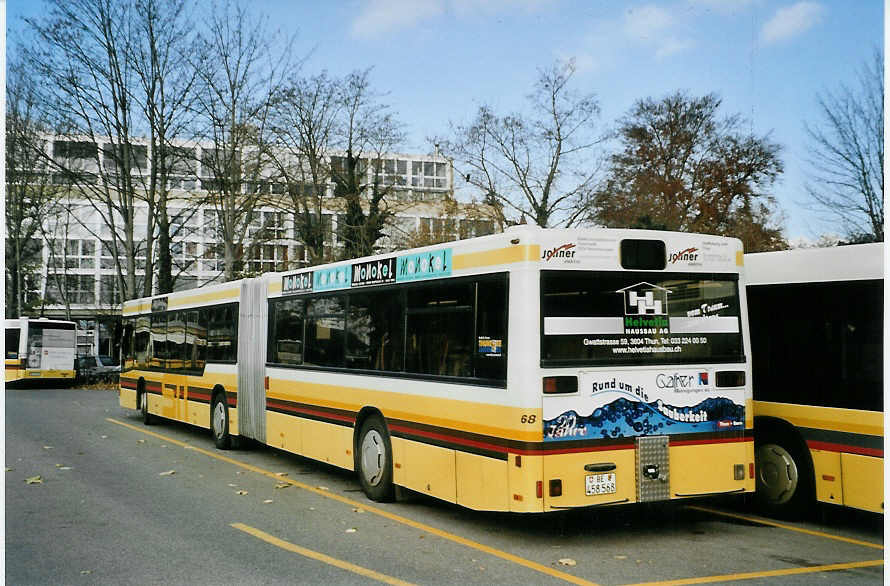 (081'604) - STI Thun - Nr. 68/BE 458'568 - MAN am 22. November 2005 bei der Schifflndte Thun