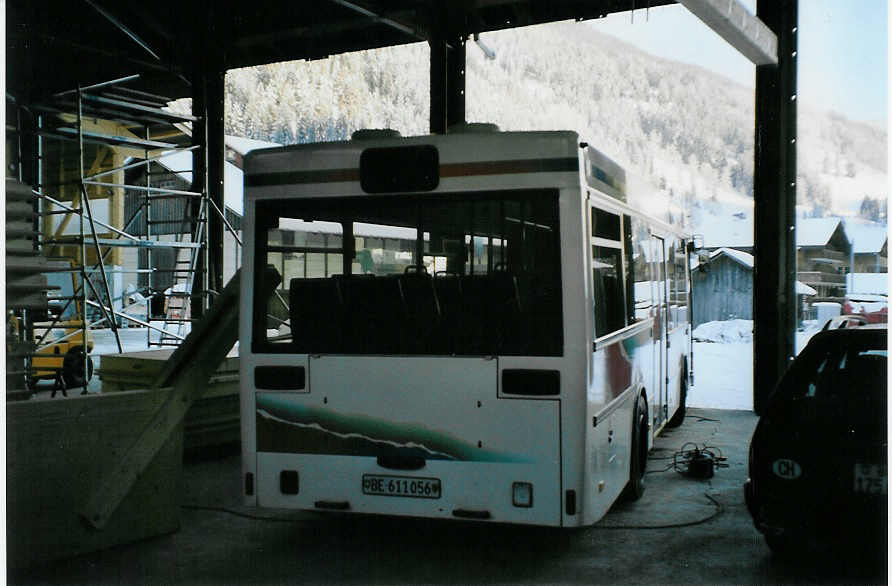 (081'810) - AFA Adelboden - Nr. 56/BE 611'056 - MAN (ex ASm Langenthal) am 11. Dezember 2005 in Matten, Garage