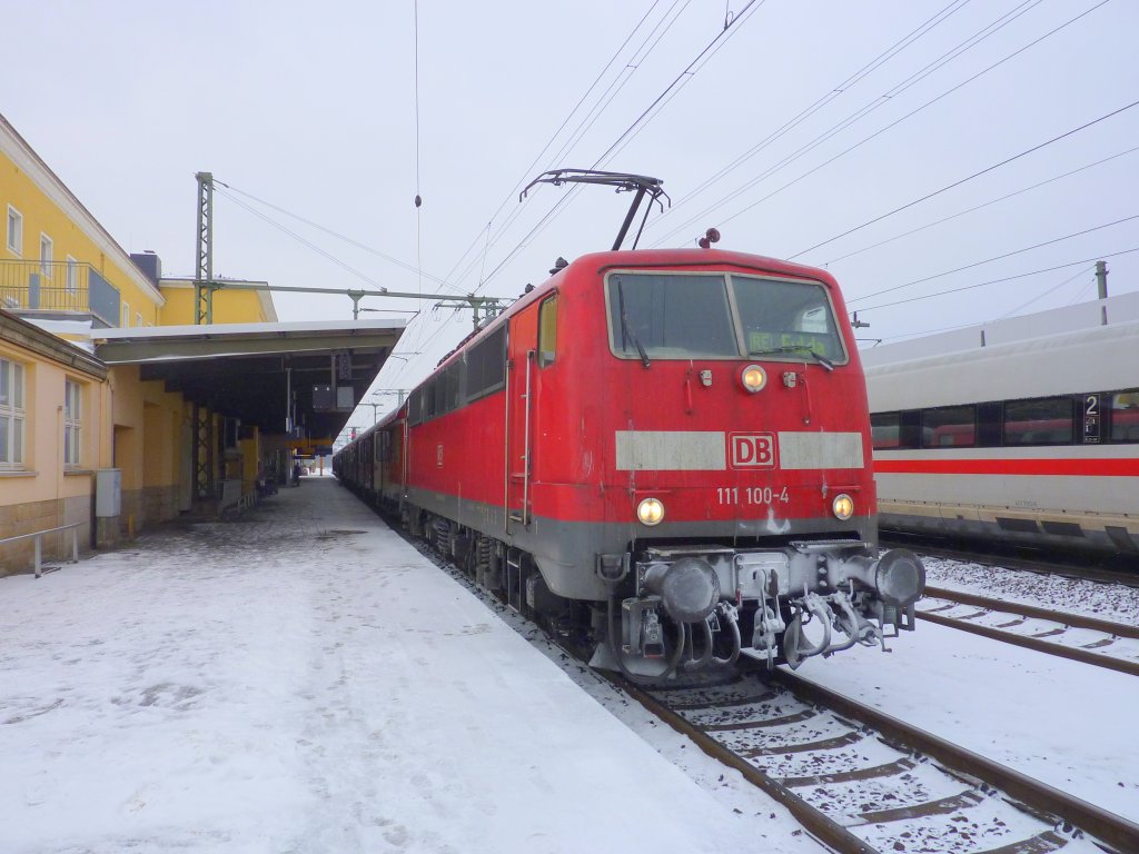 111 100 mit RE nach Frankfurt am 11.02.10 in Fulda