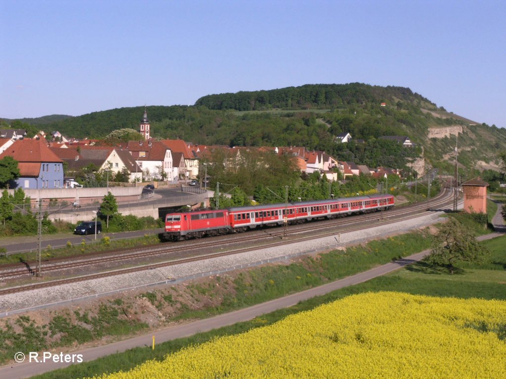 111 181-4 durchfhrt Retzbach-Zellingen mit einer RB. 10.05.08