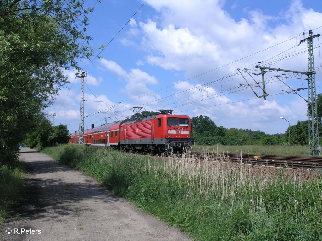 112 110-2 verlsst Briesen(Mark) mit den RE38011 Eisenhttenstadt.02.06.09