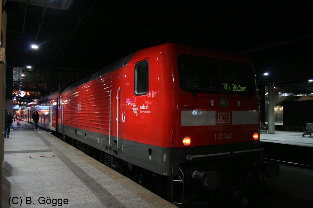 112 140 im Hamburger Hbf nach Bchen als RE