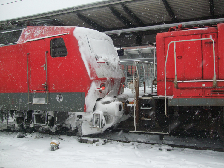 120 154-0 wurde am 17.01.10 zum BW Rostock Hbf gezogen.