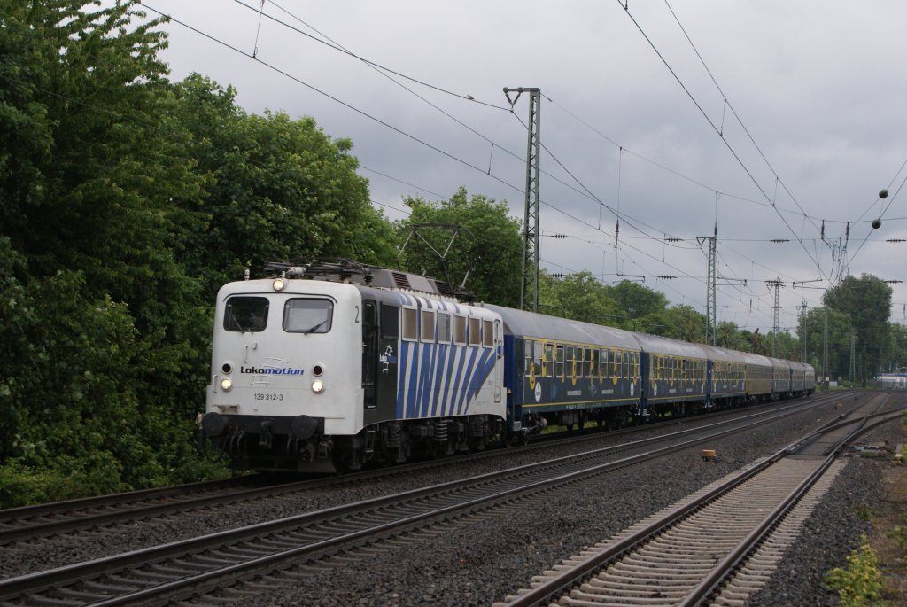 139 312-3 mit dem Hetzerather nach Rhein in Dsseldorf-Oberbilk am 30.05.2010