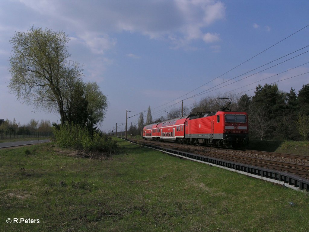 143 233-5 schiebt RE 18218 Frankfurt/Oder bei Eisenhttenstadt. 18.04.11
