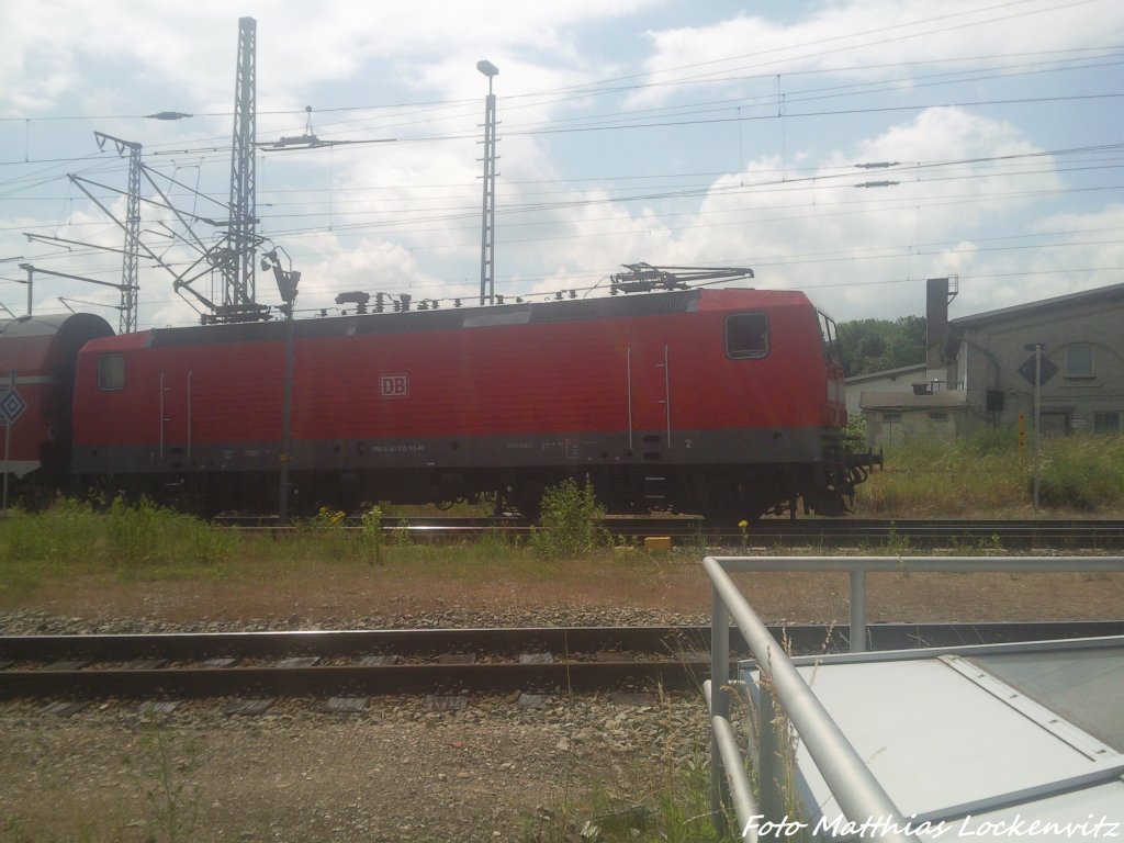 143 250 bei der ausfahrt ausm Rostocker BW in Richtung Hbf am 22.6.13