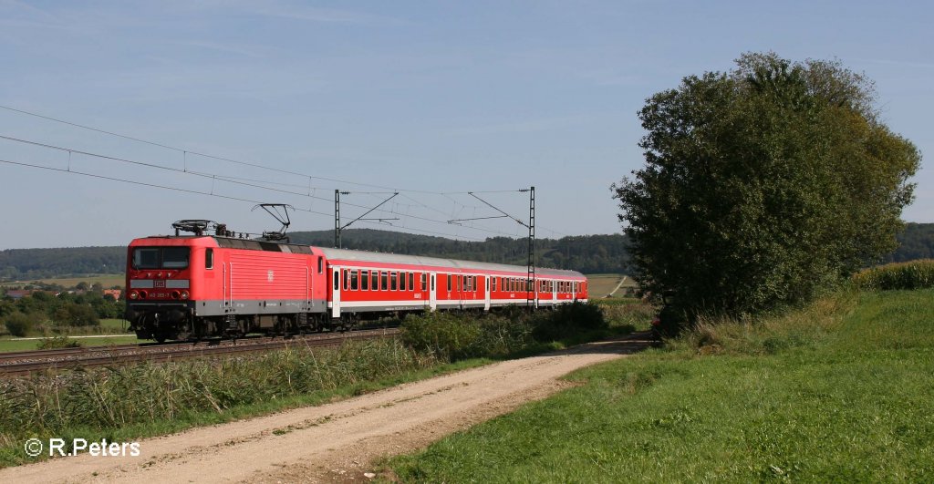 143 265-7 als RB58120 Treuchtlingen - Karlstadt bei Wettelsheim. 16.09.11