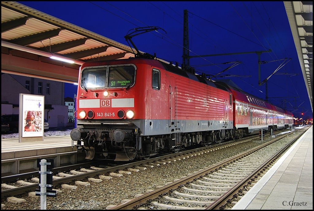 143 841 am 22.02.2009 in Rostock Hbf.