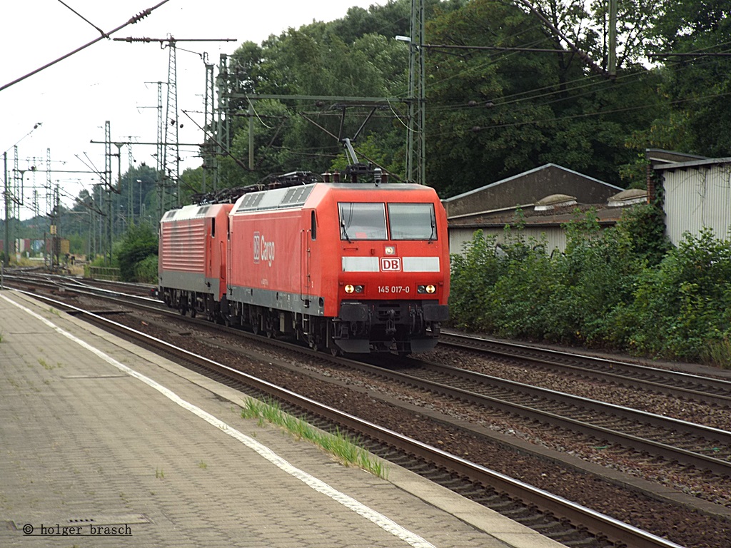 145 017-0 und 189 014-4 fuhren als lz durch hh-harburg