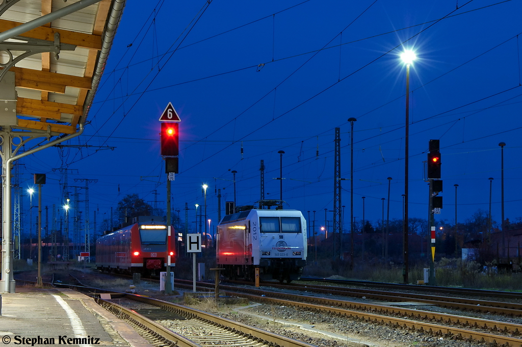 145 023-6 PRESS (145 083-2)  125 Jahre Fleischmann  stand in Stendal und wartet auf neue Auftrge. 11.11.2012