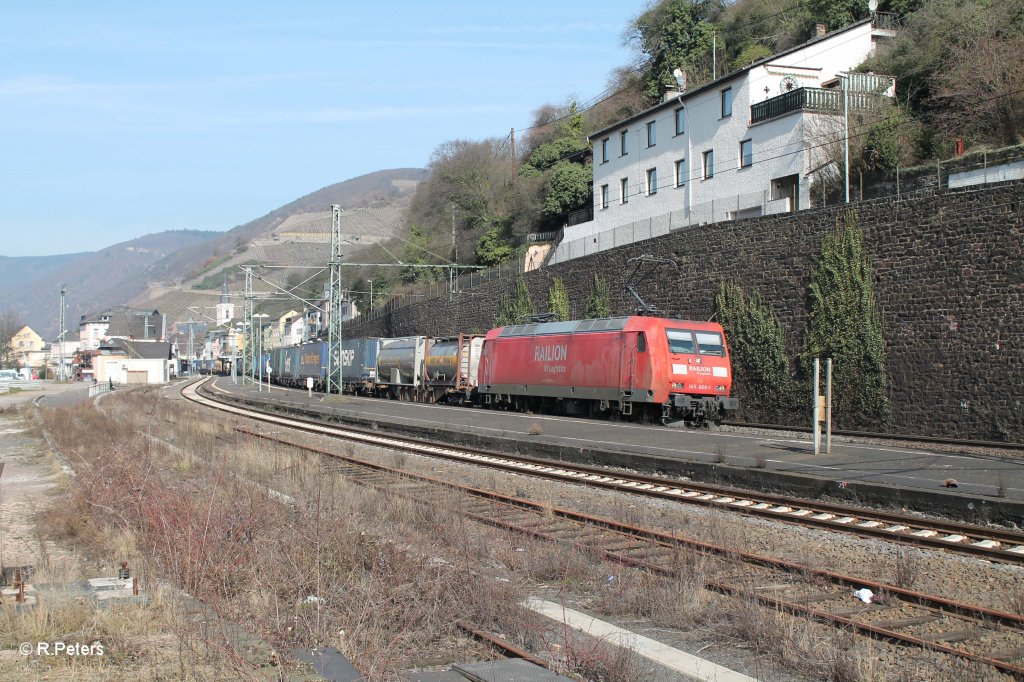 145 069-1 mit Containerzug in Assmannshausen.06.03.13