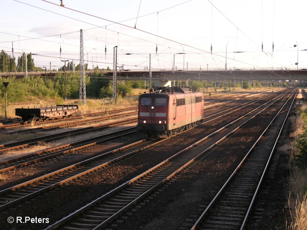 151 093-2 rollt solo durch Eisenhttenststadt. 08.07.08