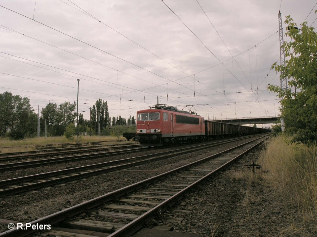 155 034-2 durchfhrt Eisenhttenstadt mit ein easzug. 12.07.08