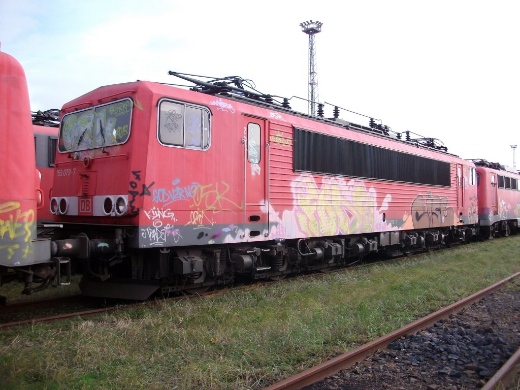 155 079-7 ex.Bh Seddin am 13.November 2010 z-gestellt in Rostock Seehafen.