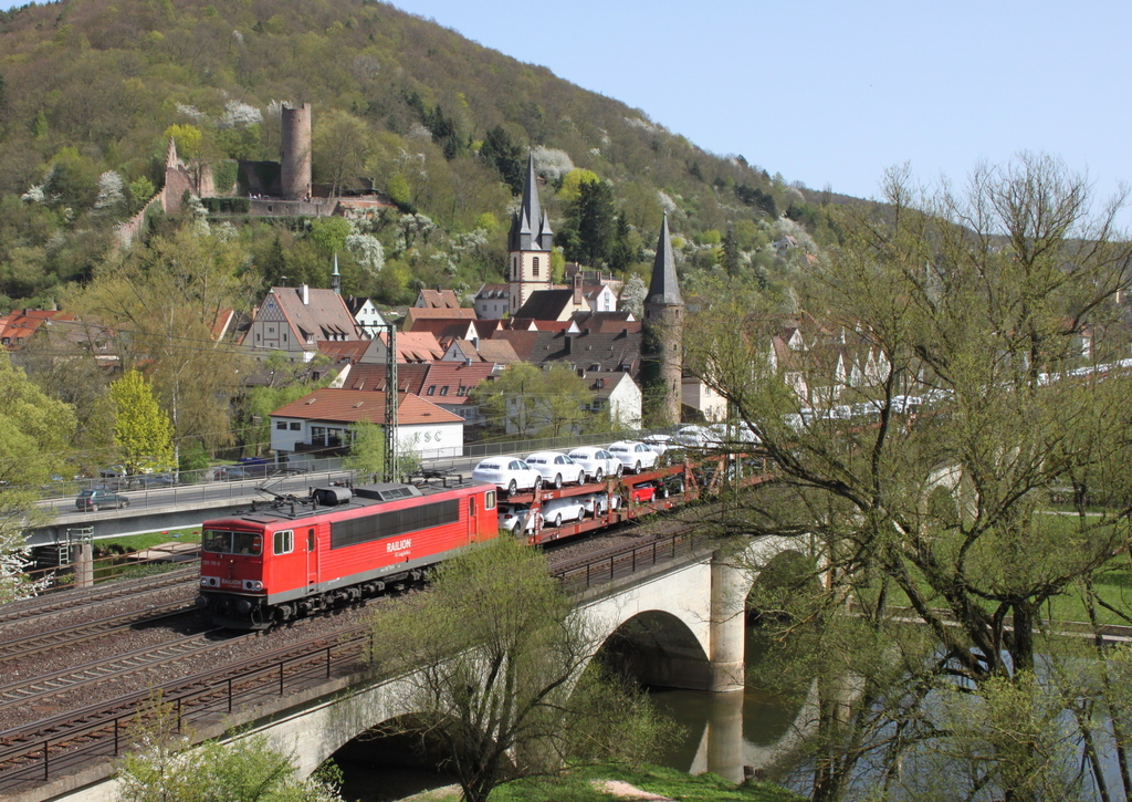 155 115-9 mit Audizug am 10.04.11 in Gemnden