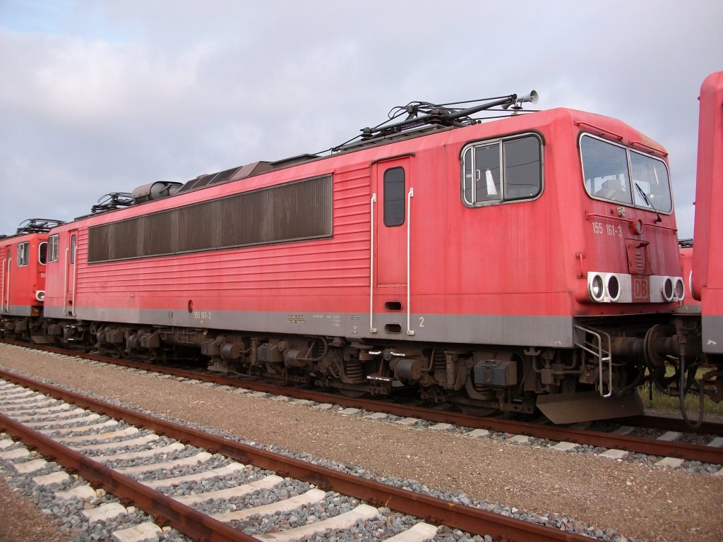 155 161-3 ex.Bh Seddin am 13.November 2010 z-gestellt in Rostock Seehafen.