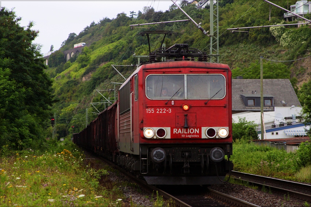 155 222 durchfuhr am 02.08.12 Vallendar in Richtung Sden