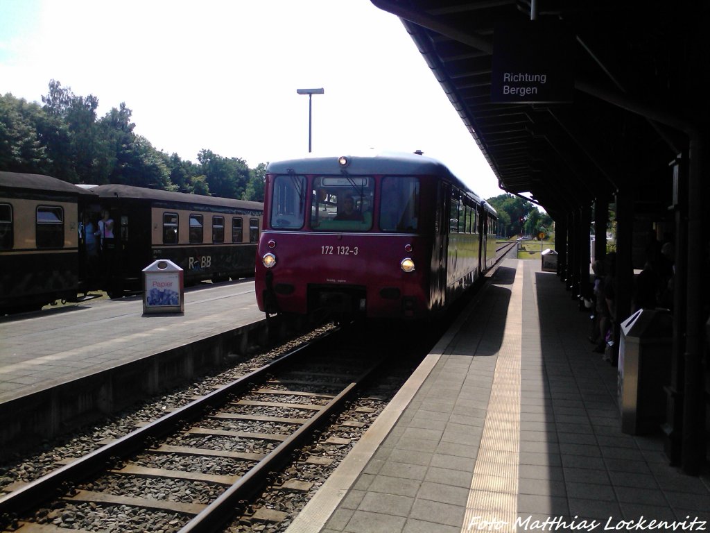 172 132 & 172 171 bei der Einfahrt in Putbus am 28.7.13