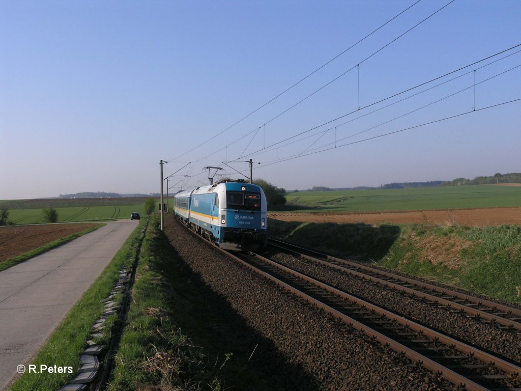 183 003 als ALX84102 Mnchen – Hof bei Alteglofsheim. 21.04.11

