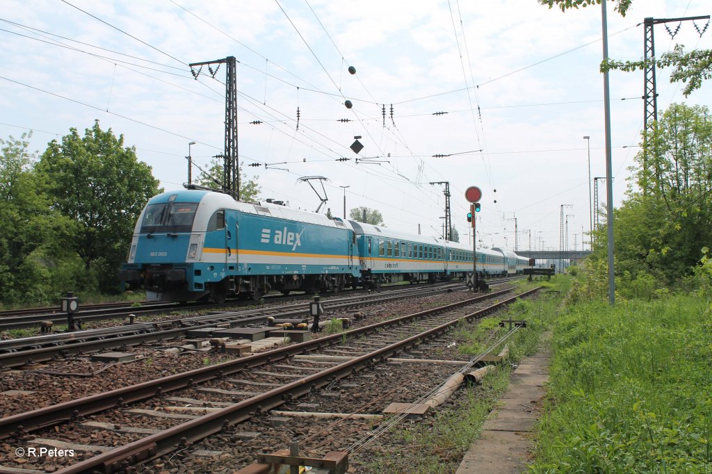 183 003 erreicht Regesnburg mit dem ALX84106 Mnchen - Hof. 09.05.13