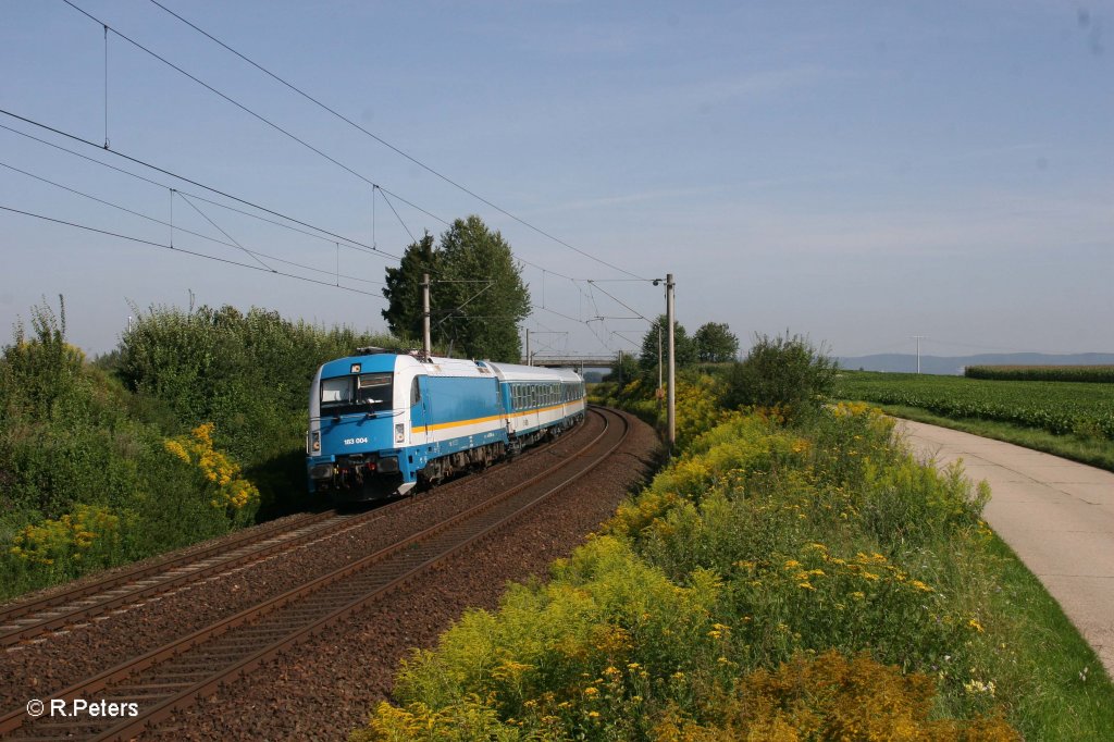 183 004 mit ALX84109 nach Mnchen bei Altegolsheim. 03.08.11